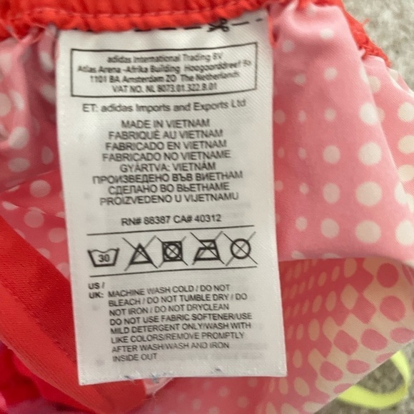 Adidas athletic running shorts small orange yellow - Picture 5 of 8